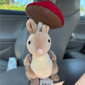 Jellycat Tan and Red Stuffed Animal with Mushroom